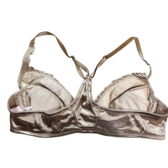 Victoria's Secret bra 36B gold satin padded removeable pads racerback 2006 - Picture 9 of 9